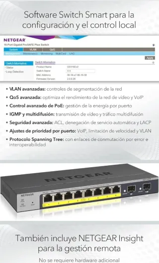 Switch PoE Netgear Prosafe GS110TP