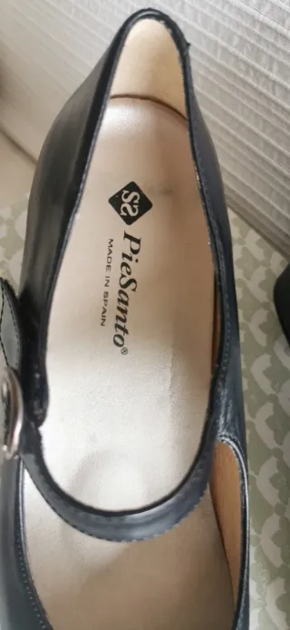 Zapatos Pie Santo Piel Talla 38 Negros