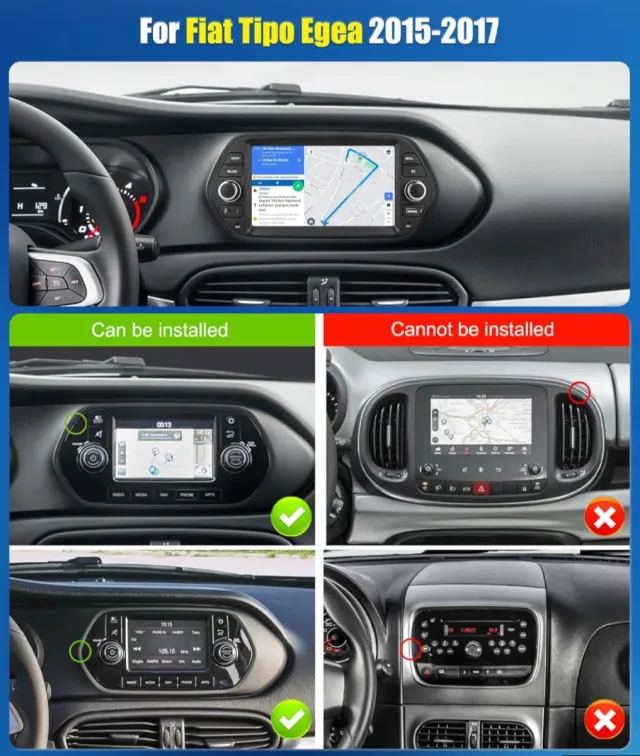 Tela de rádio de carro para Fiat Tipo Egea