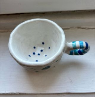 Tazza ceramica fatta a mano pois