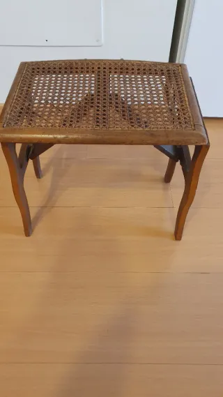 Taburete plegable antiguo francés