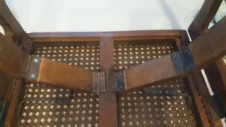 Taburete plegable antiguo francés