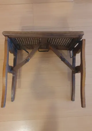 Taburete plegable antiguo francés