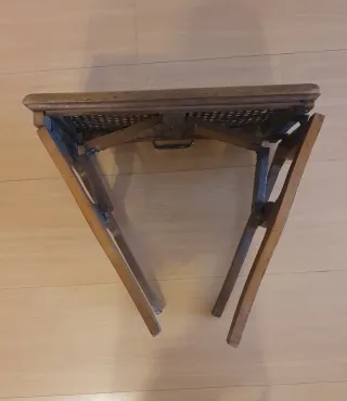 Taburete plegable antiguo francés