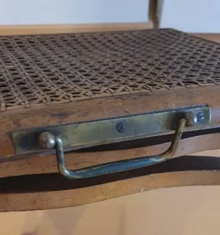 Taburete plegable antiguo francés