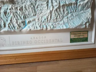 Cuadro Mapa Relieve Pirineo Occidental