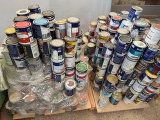 Lote de latas de pintura