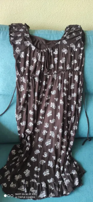 Vestido marrón estampado floral