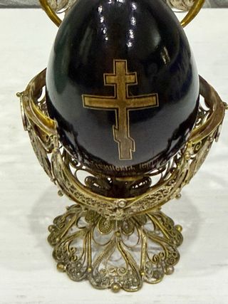 Uovo Russo Antico Dipinto a Mano