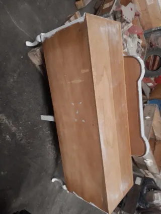 Mueble antiguo tocador mármol y madera