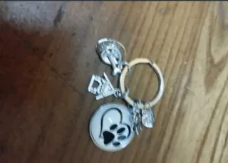 Portachiavi cuore zampa cane/gatto