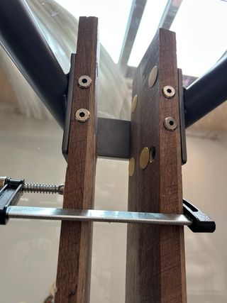 Mesa de salón cristal y metal