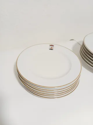 Vajilla Porcelana Escudo Gijón