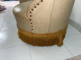 Sillones Beige Vintage con Flecos