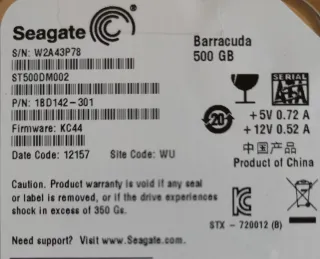 Disco Duro Seagate Barracuda 500 GB