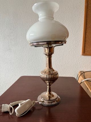 Lámpara de mesa vintage Alpaca plateada