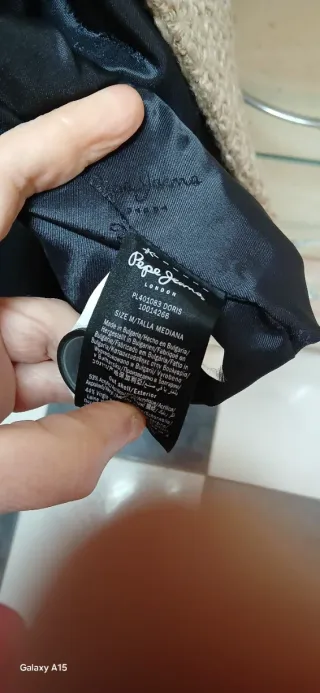 Abrigo Pepe Jeans Beige Negro