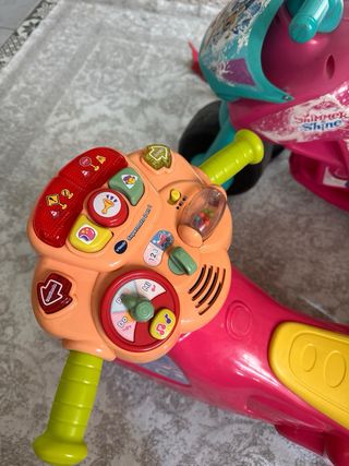 Motos infantiles rosas y amarillas 2 motos