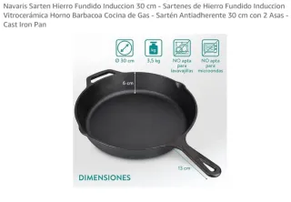 Sartén Hierro Fundido Navaris 30cm