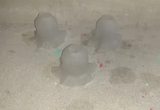 Lote 3 tulipas lámpara cristal buen estado ver