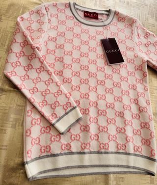 Suéter Gucci GG Rosa Talla L
