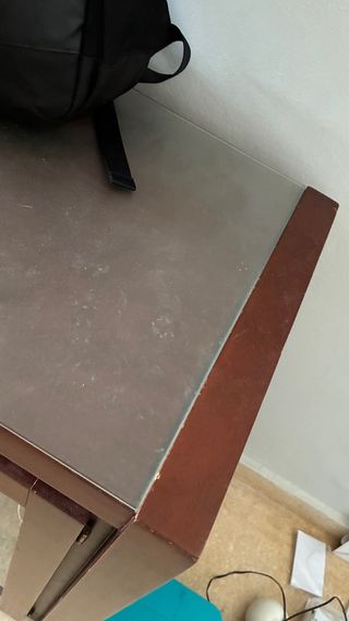 Mueble TV madera y cristal mate