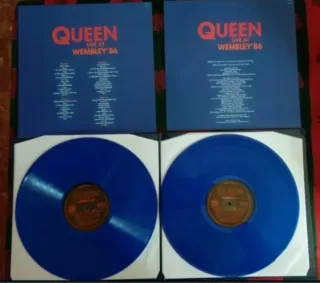 VINILO QUEEN LIVE WEMBLEY 86 COLOR AZUL NUEVO 2LPS