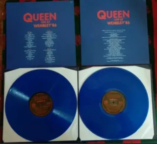 VINILO QUEEN LIVE WEMBLEY 86 COLOR AZUL NUEVO 2LPS