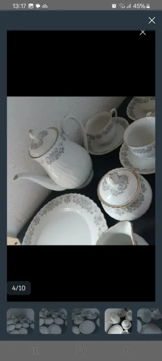 Juego de café de porcelana