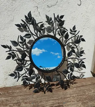 Espejo decorativo vintage hojas