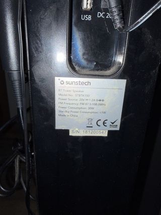 Karaoke Portátil Sunstech Negro