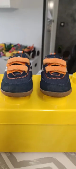 Bambas Munich niño azul y naranja