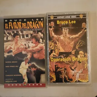 2 Películas VHS Bruce Lee: El Furor del Dragón y O