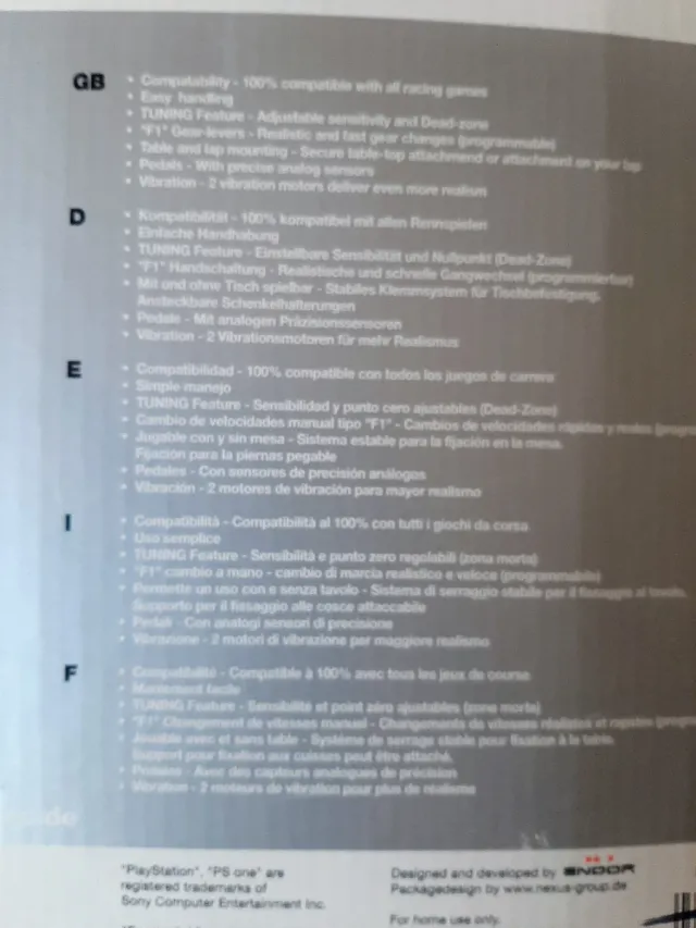 Volante Fanatec PS2 con pedales sin estrenar