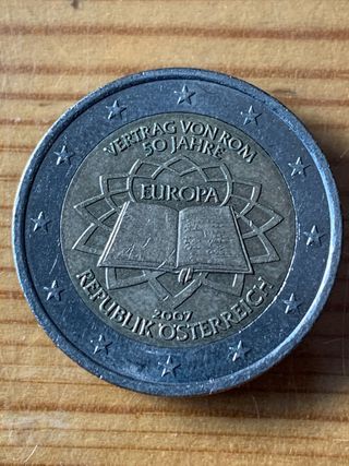 Moneda 2€ Austria Tratado de Roma 2007