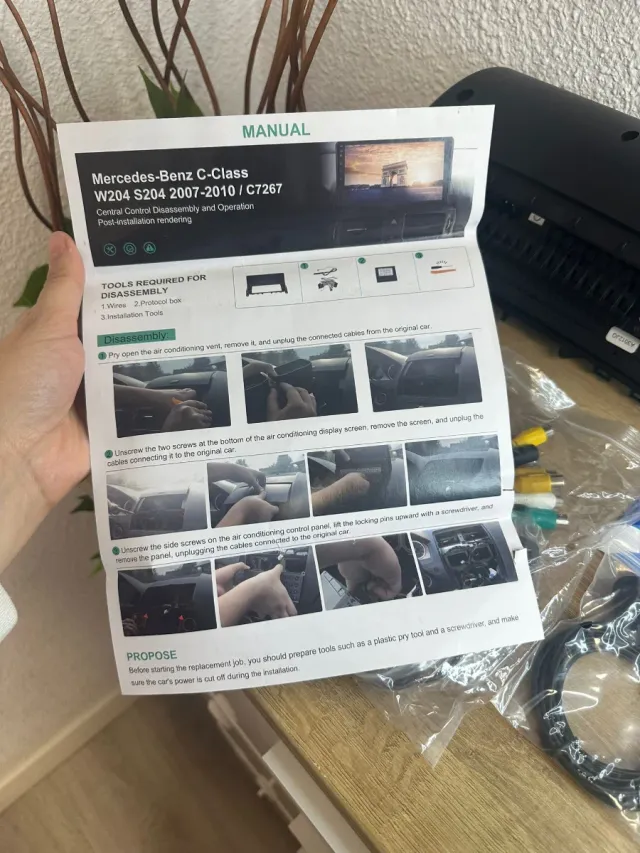 Tela de rádio para Mercedes C-Class 3 W204 S204