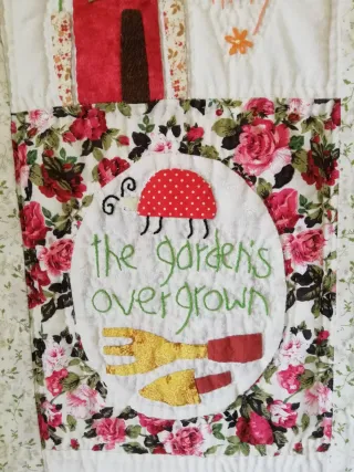 Panel patchwork Mi casa es un lío