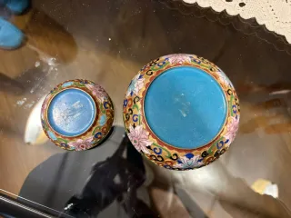 Set 2 posacenere smaltati oro