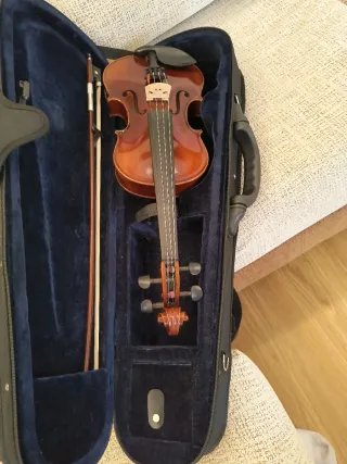 Violín con funda y arco