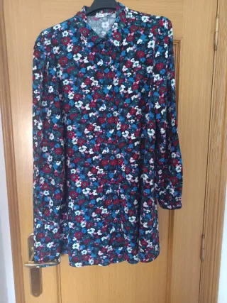 Vestido camisero Lefties estampado floral T-M