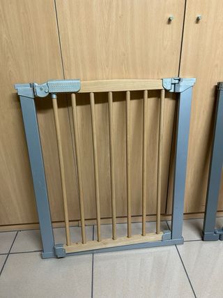 Barrera de seguridad para niños madera y metal