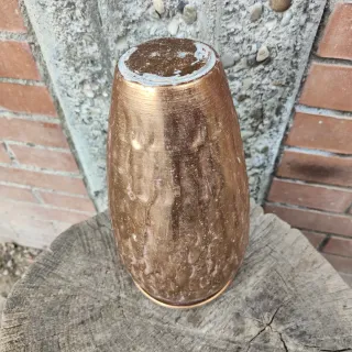 Vaso decorativo metallo dorato