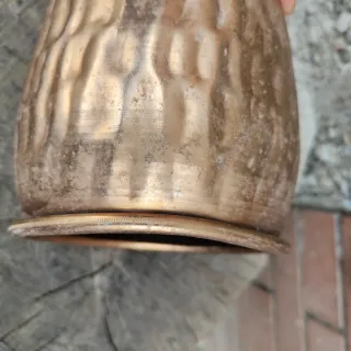 Vaso decorativo metallo dorato