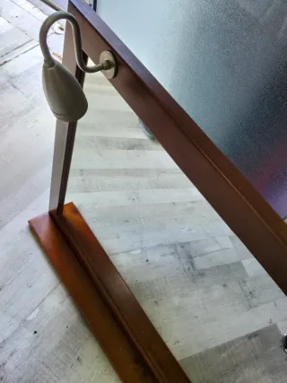 Espejo de baño madera y cristal