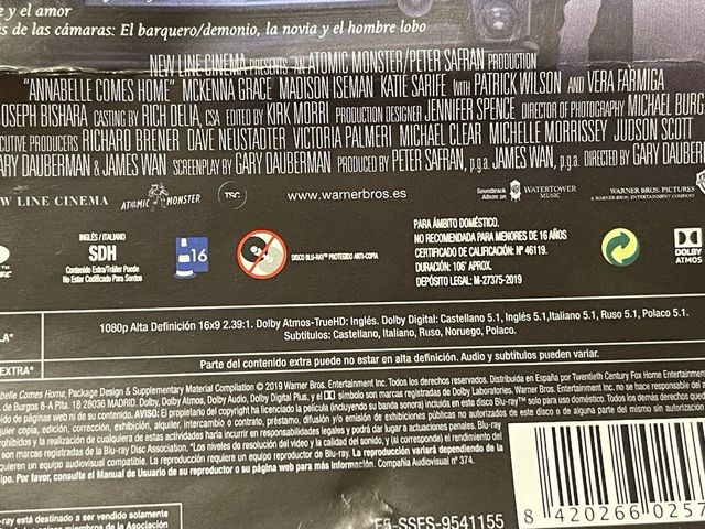 Blu-ray Annabelle Vuelve a casa