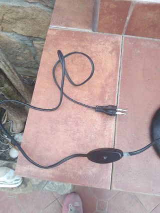 Lámpara de mesa metal y cristal