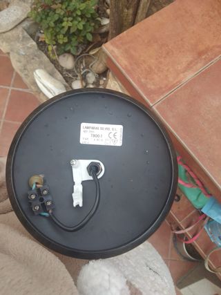 Lámpara de mesa metal y cristal