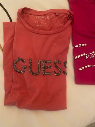 Camiseta Guess Azul Glitter Precio por camiseta