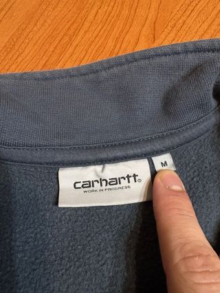 Sudadera Carhartt media cremallera azul