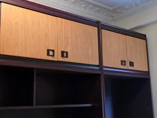 Armario antiguo madera con estantería